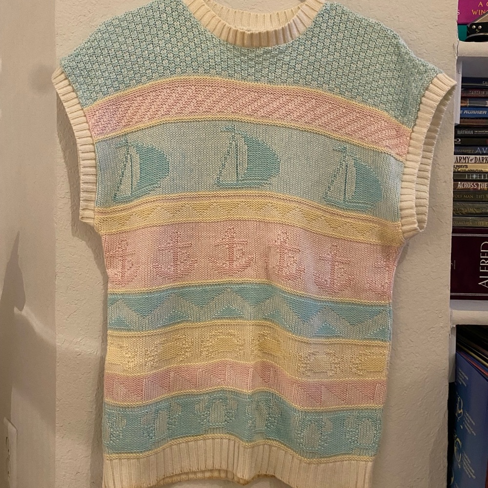 Vintage Alfred Dunner Nautical Sweater Vest